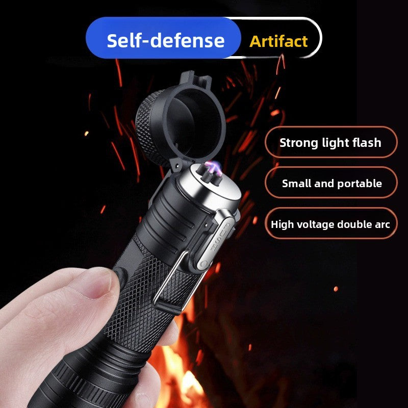 Portable Arc Self-Defense Flashlight